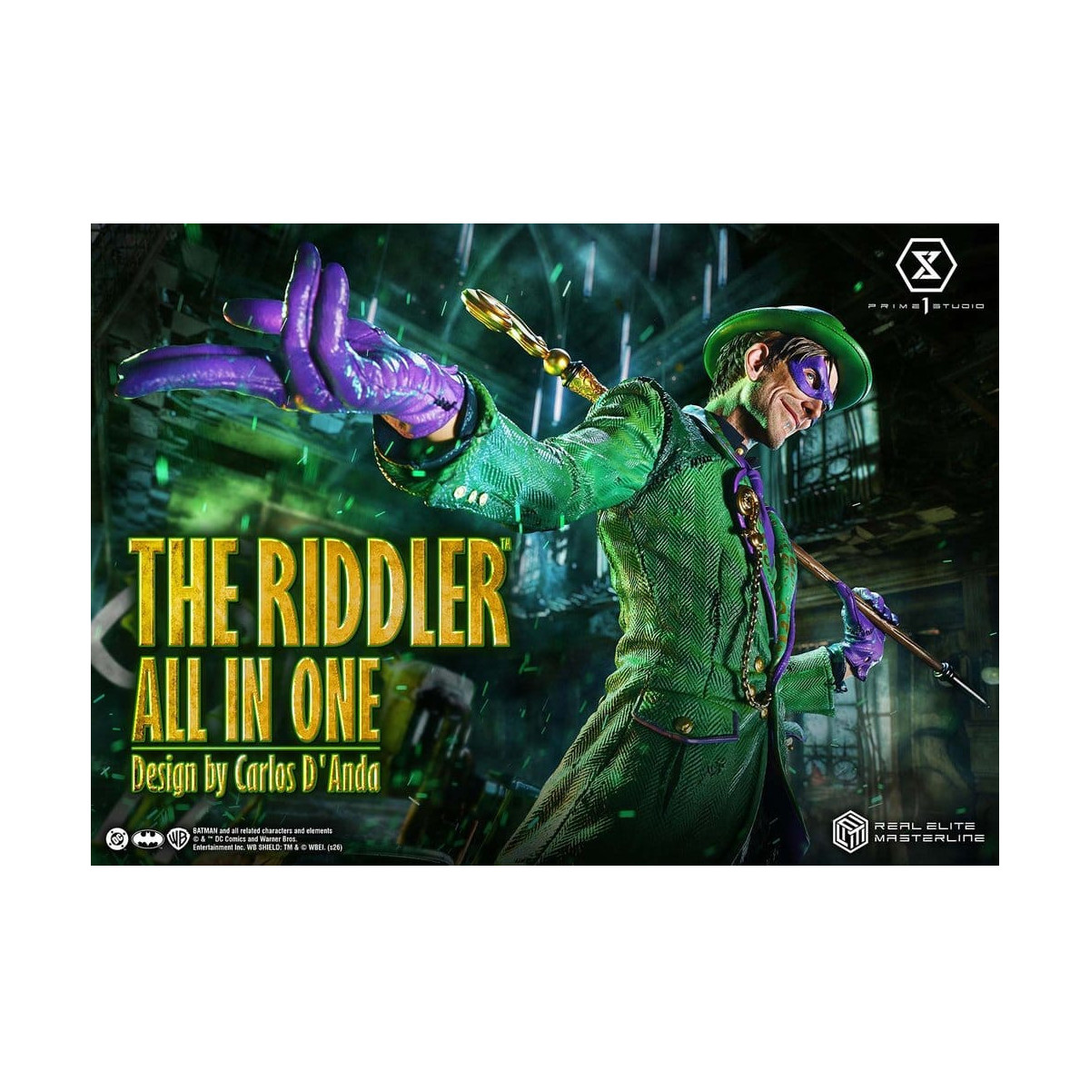 Prime 1 Studio - The Riddler All In One (Diseño de Carlos D'Anda) - Real Elite Masterline Serie 1/3