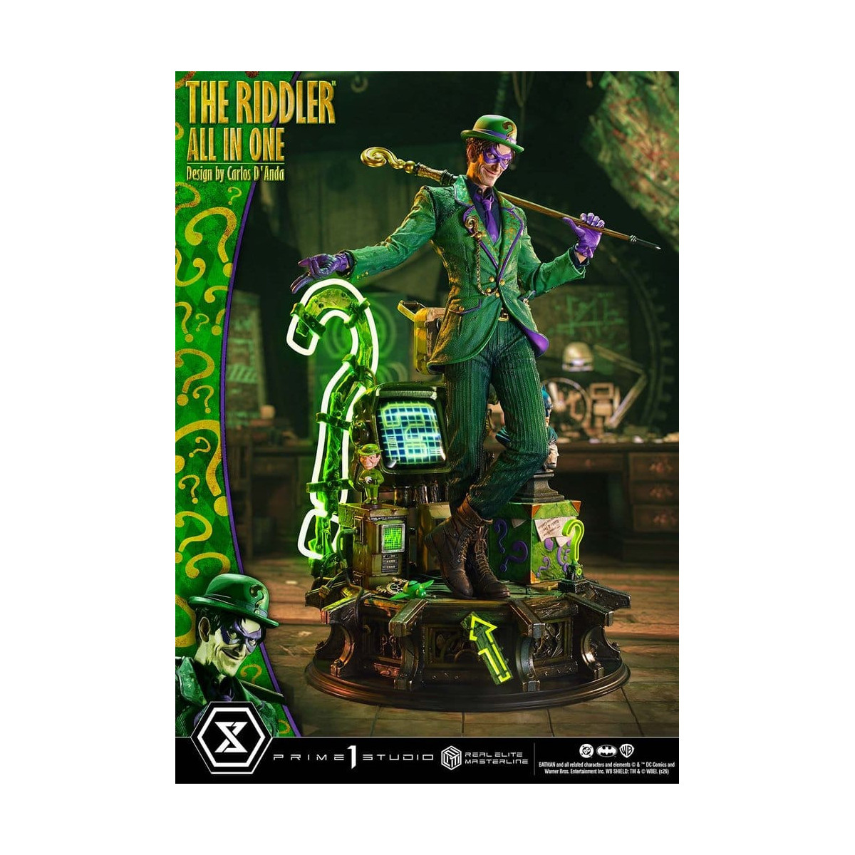 Prime 1 Studio - The Riddler All In One (Diseño de Carlos D'Anda) - Real Elite Masterline Serie 1/3