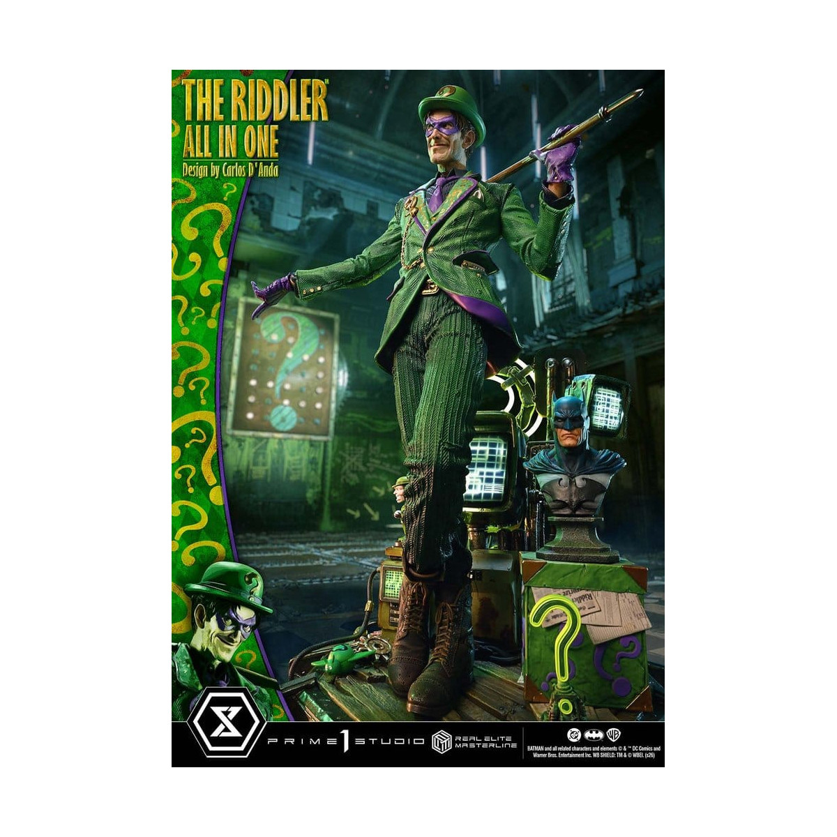 Prime 1 Studio - The Riddler All In One (Diseño de Carlos D'Anda) - Real Elite Masterline Serie 1/3