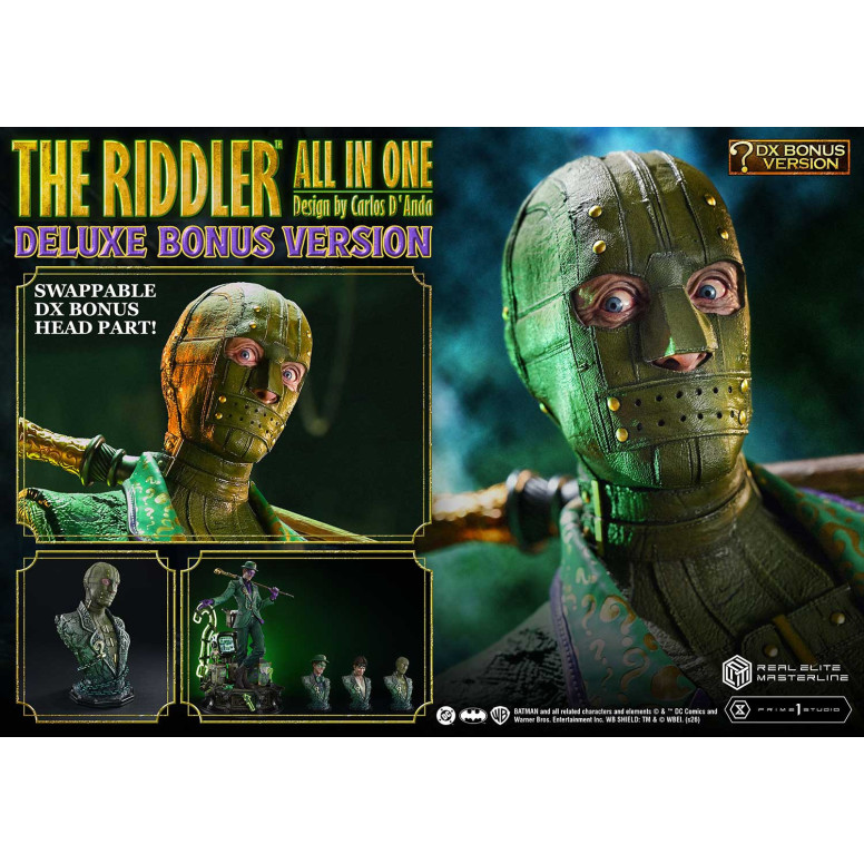 Prime 1 Studio - The Riddler All In One (Diseño de Carlos D'Anda) Versión DX Bonus - Real Elite Masterline Series 1/3