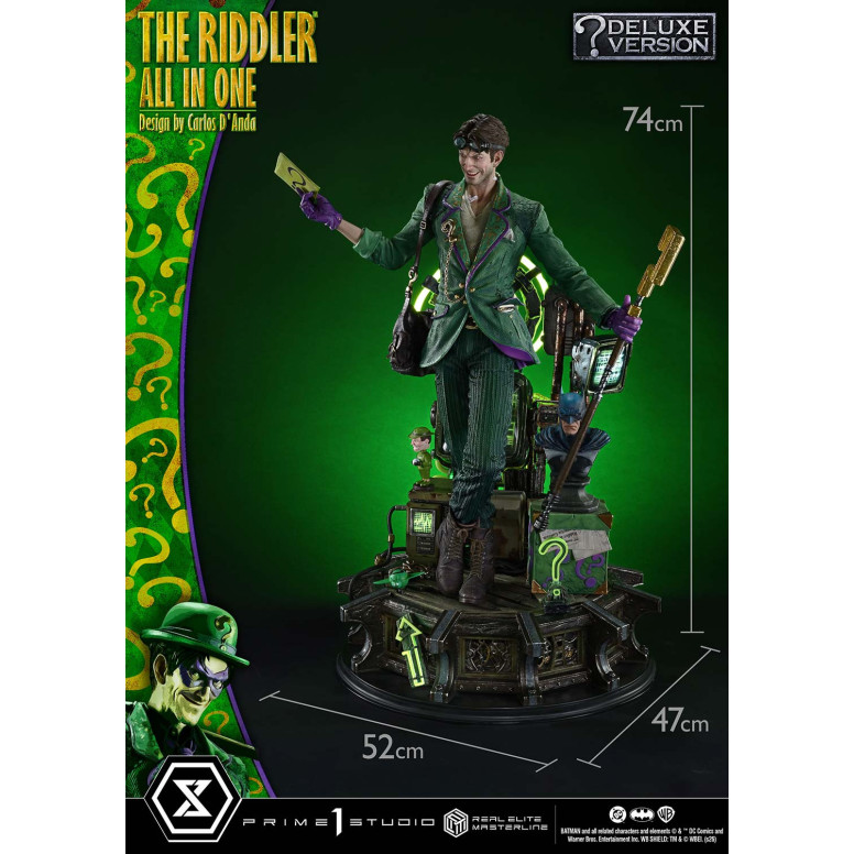 Prime 1 Studio - The Riddler All In One (Diseño de Carlos D'Anda) Versión DX Bonus - Real Elite Masterline Series 1/3