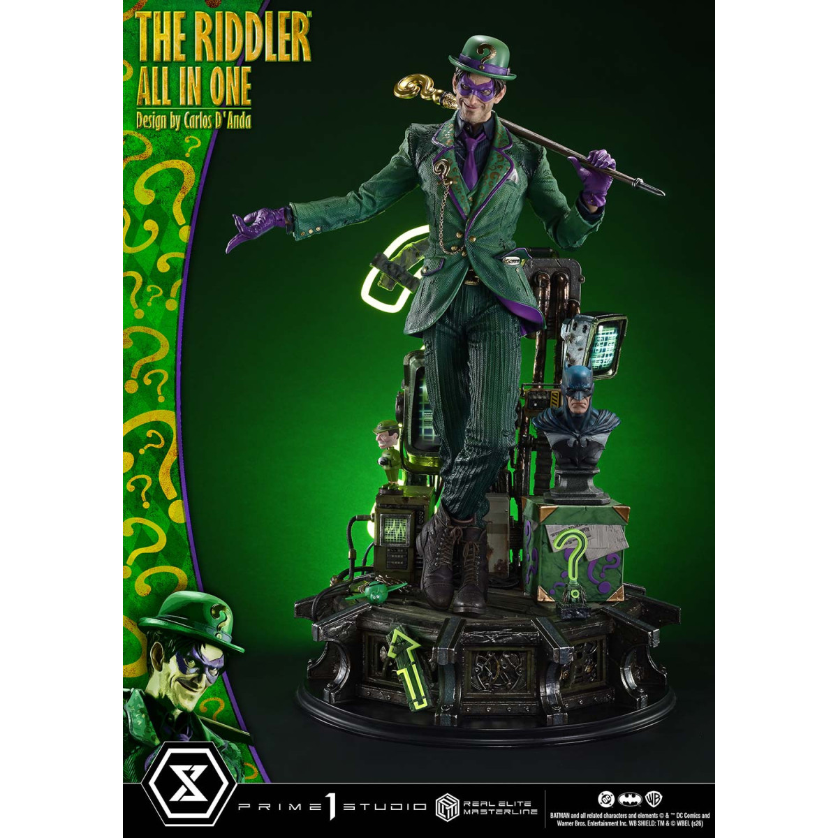 Prime 1 Studio - The Riddler All In One (Diseño de Carlos D'Anda) Versión DX Bonus - Real Elite Masterline Series 1/3