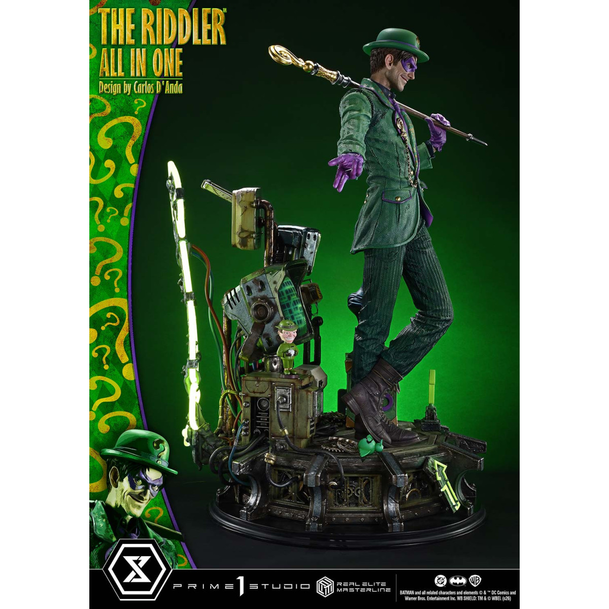 Prime 1 Studio - The Riddler All In One (Diseño de Carlos D'Anda) Versión DX Bonus - Real Elite Masterline Series 1/3