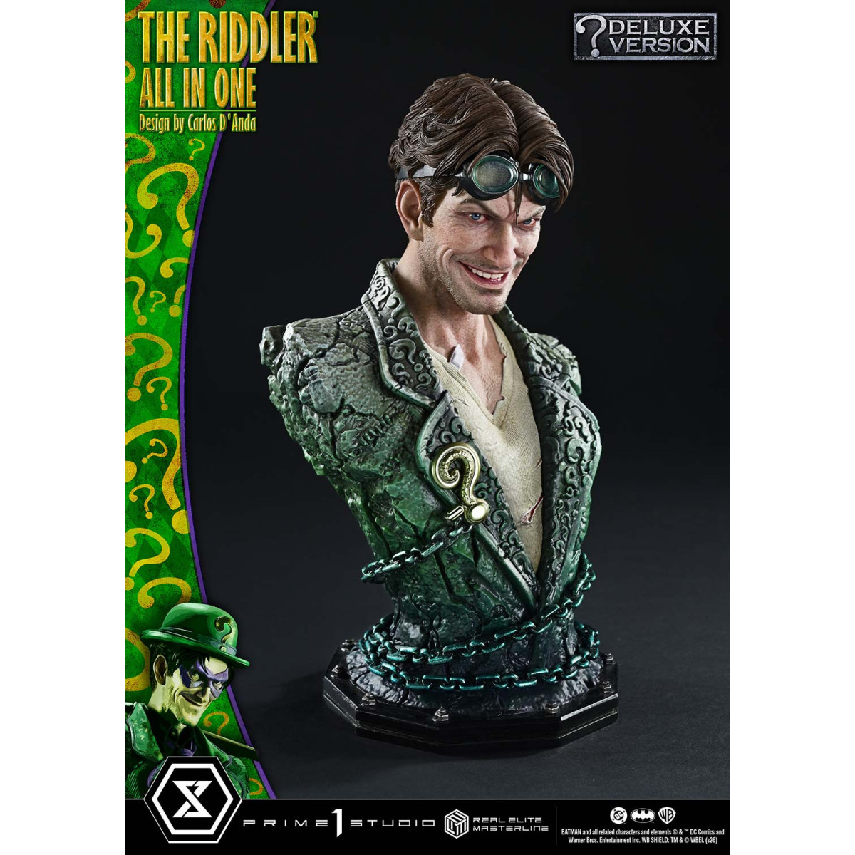 Prime 1 Studio - The Riddler All In One (Diseño de Carlos D'Anda) Versión DX Bonus - Real Elite Masterline Series 1/3