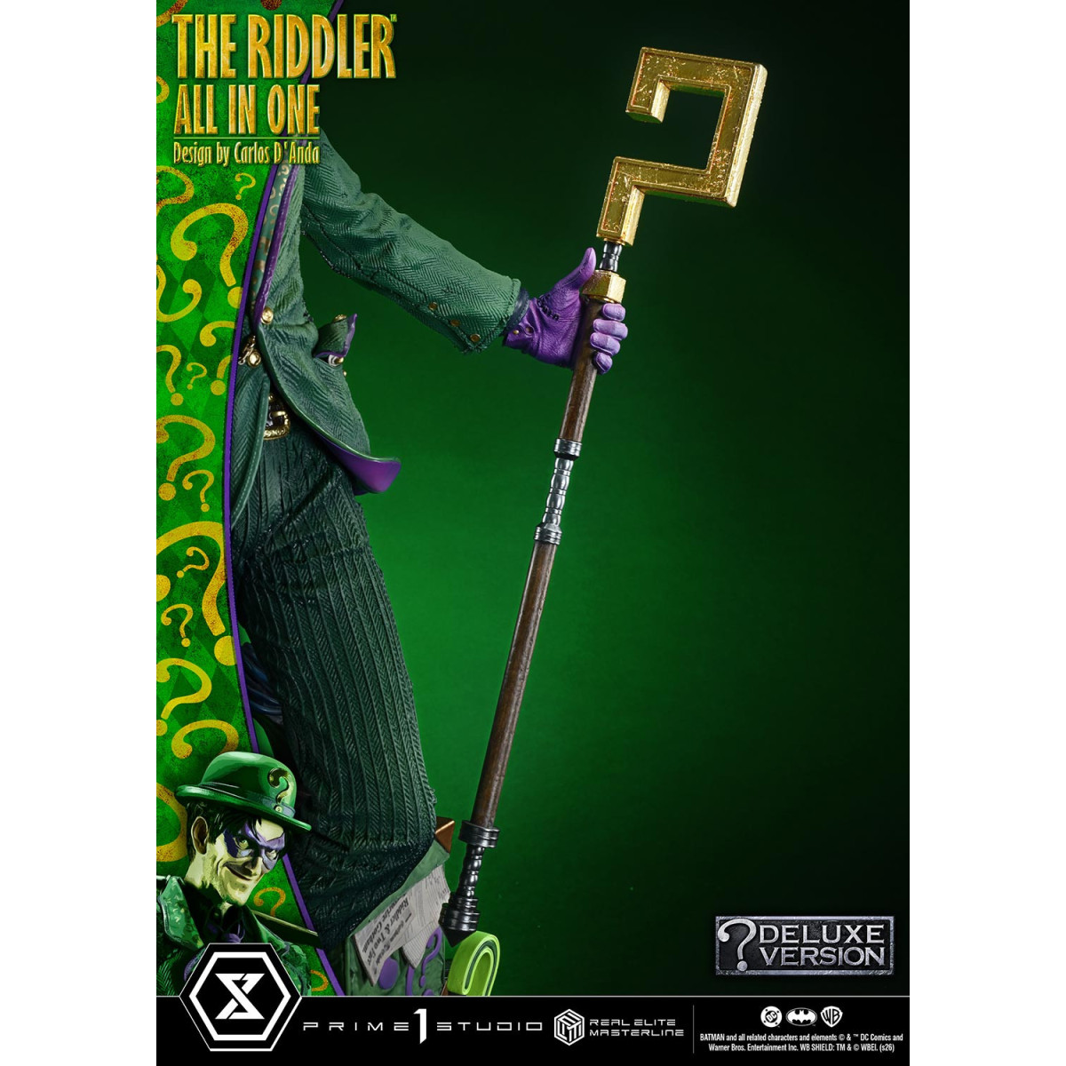 Prime 1 Studio - The Riddler All In One (Diseño de Carlos D'Anda) Versión DX Bonus - Real Elite Masterline Series 1/3