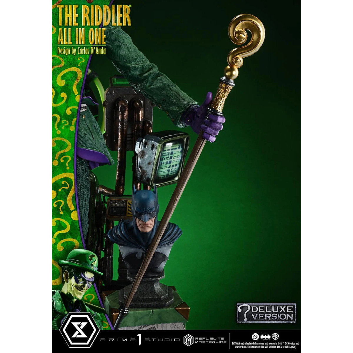 Prime 1 Studio - The Riddler All In One (Diseño de Carlos D'Anda) Versión DX Bonus - Real Elite Masterline Series 1/3