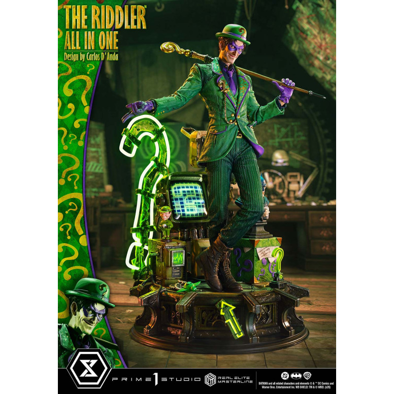 Prime 1 Studio - The Riddler All In One (Diseño de Carlos D'Anda) Versión DX Bonus - Real Elite Masterline Series 1/3