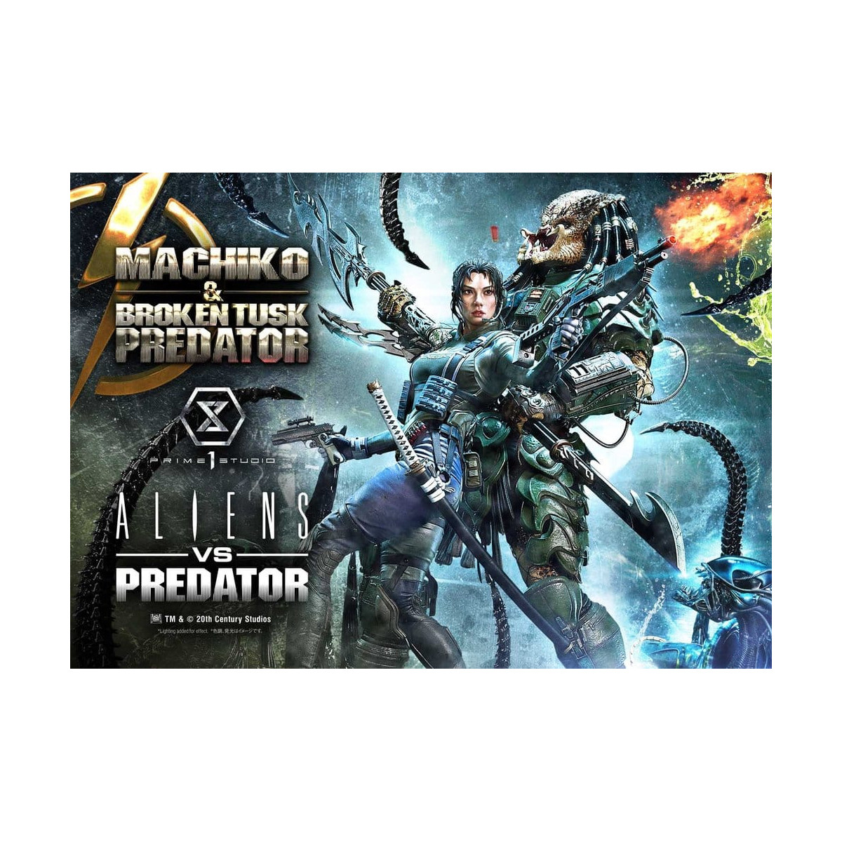 Prime 1 Studio - Aliens vs. Predator (cómic) - Machiko y Broken Tusk, serie Ultimate Premium Masterline, 1/4