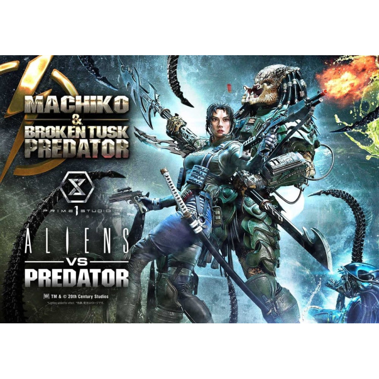 Prime 1 Studio - Aliens vs. Predator (cómic) - Machiko y Broken Tusk, serie Ultimate Premium Masterline, 1/4