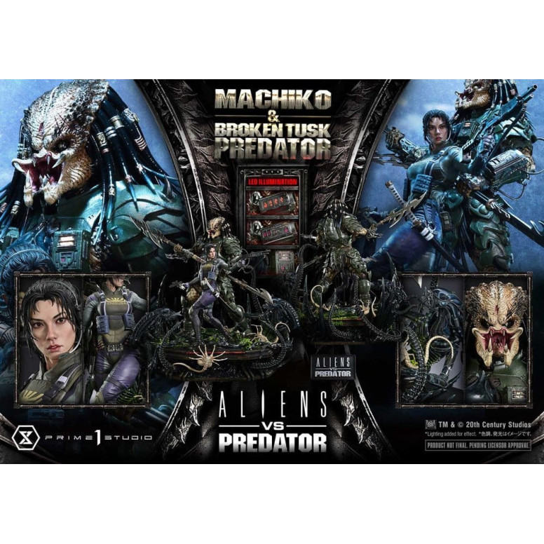 Prime 1 Studio - Aliens vs. Predator (cómic) - Machiko y Broken Tusk, serie Ultimate Premium Masterline, 1/4