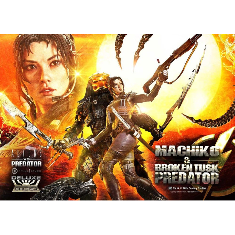 Prime 1 Studio - Aliens vs. Predator (cómic) - Machiko y Broken Tusk, versión DX Bonus, Ultimate Premium Masterline Series 1/4