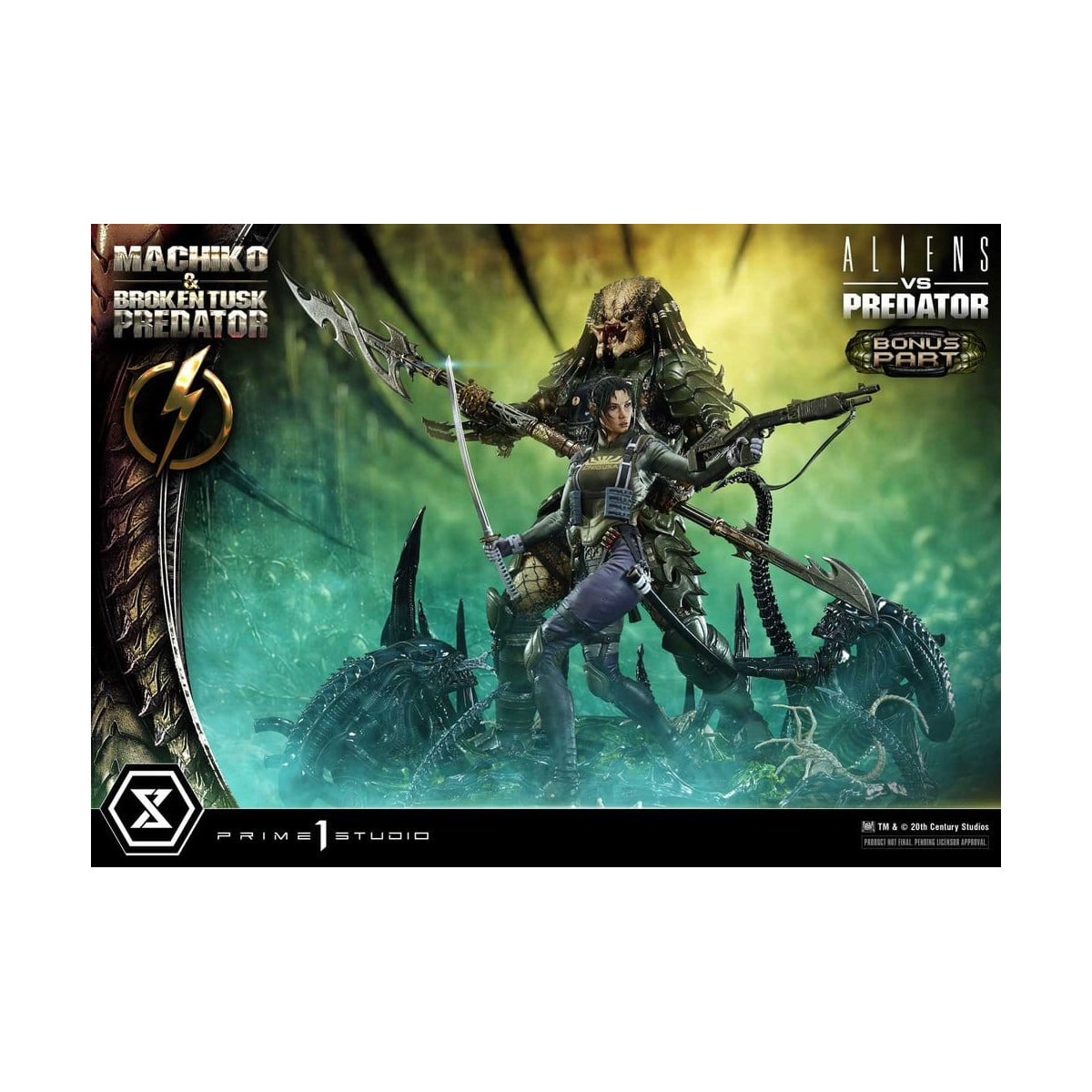 Prime 1 Studio - Aliens vs. Predator (cómic) - Machiko y Broken Tusk, versión DX Bonus, Ultimate Premium Masterline Series 1/4
