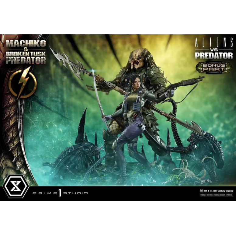 Prime 1 Studio - Aliens vs. Predator (cómic) - Machiko y Broken Tusk, versión DX Bonus, Ultimate Premium Masterline Series 1/4