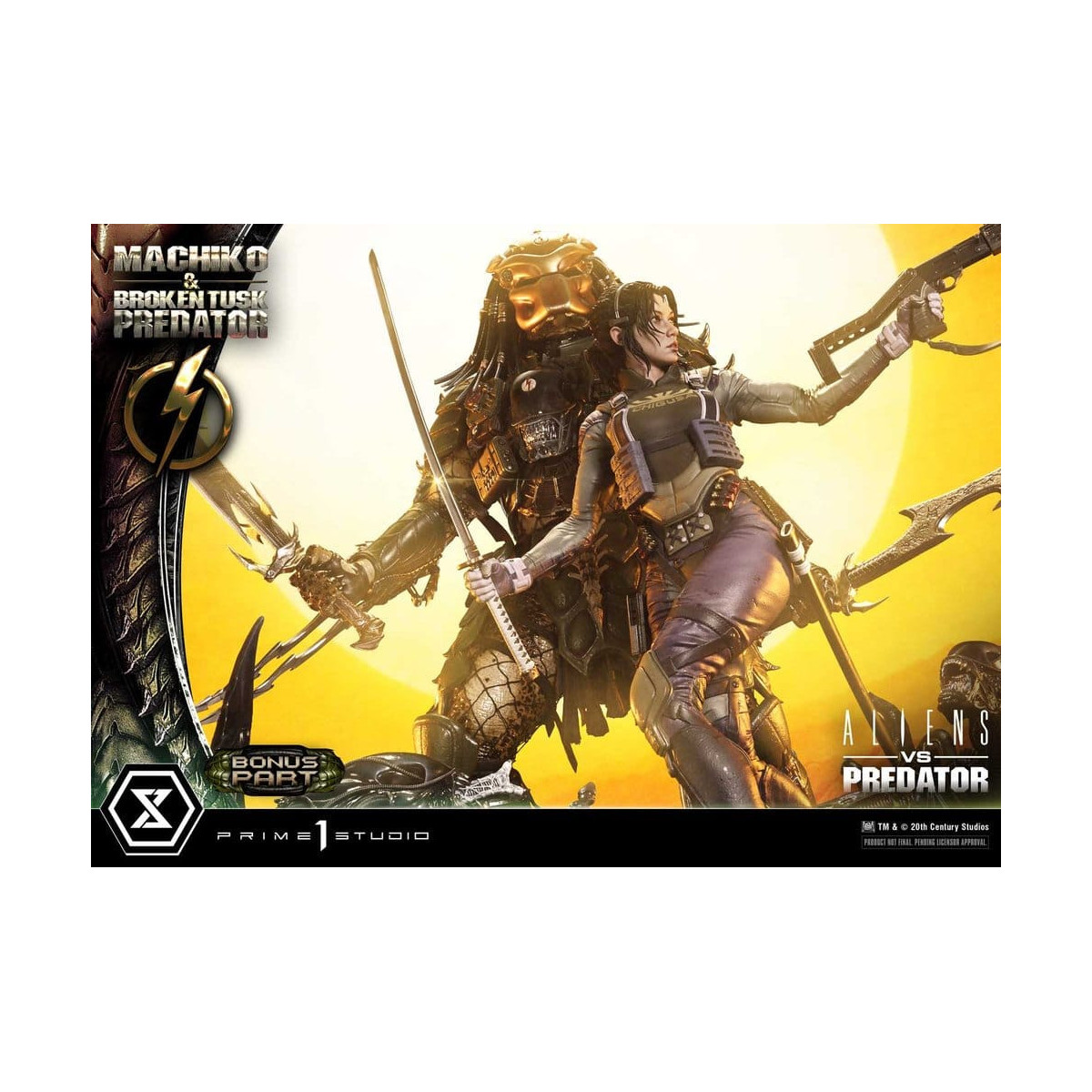 Prime 1 Studio - Aliens vs. Predator (cómic) - Machiko y Broken Tusk, versión DX Bonus, Ultimate Premium Masterline Series 1/4