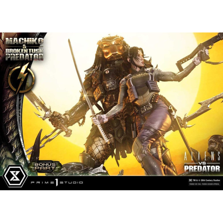 Prime 1 Studio - Aliens vs. Predator (cómic) - Machiko y Broken Tusk, versión DX Bonus, Ultimate Premium Masterline Series 1/4
