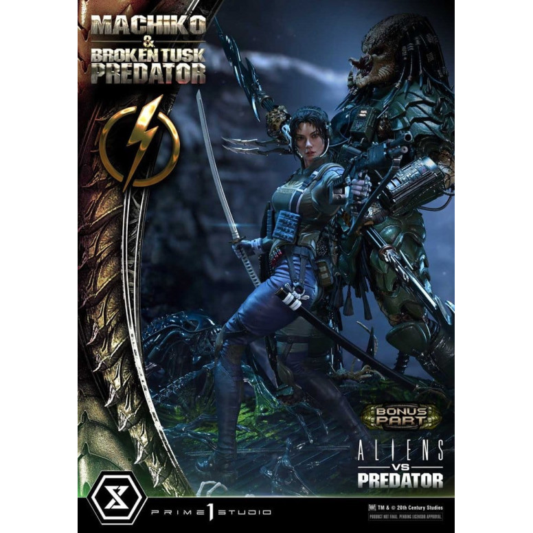 Prime 1 Studio - Aliens vs. Predator (cómic) - Machiko y Broken Tusk, versión DX Bonus, Ultimate Premium Masterline Series 1/4