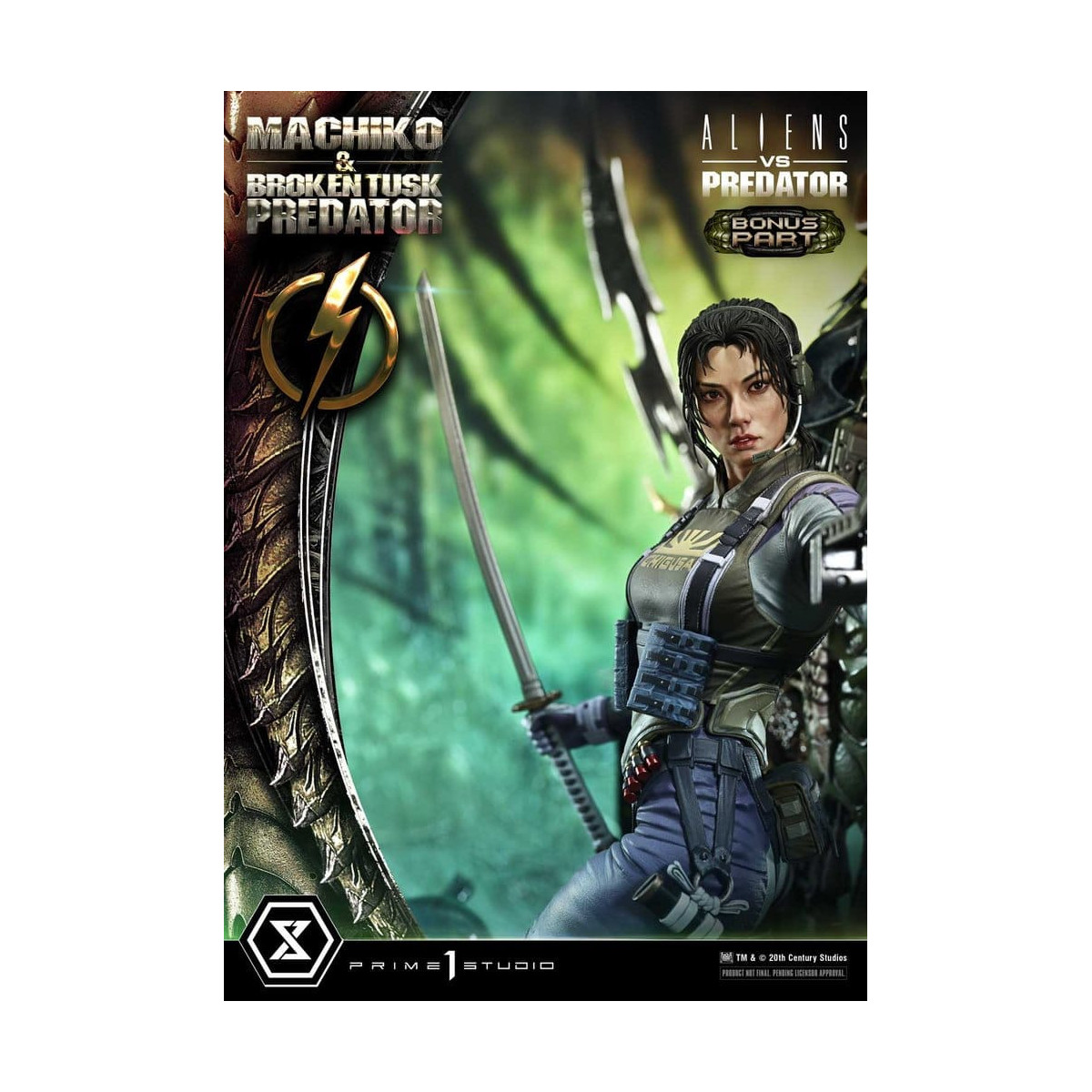 Prime 1 Studio - Aliens vs. Predator (cómic) - Machiko y Broken Tusk, versión DX Bonus, Ultimate Premium Masterline Series 1/4