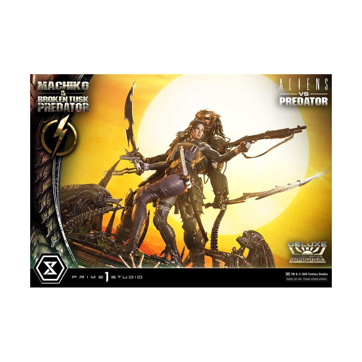 Prime 1 Studio - Aliens vs. Predator (cómic) - Machiko y Broken Tusk, versión DX Bonus, Ultimate Premium Masterline Series 1/4