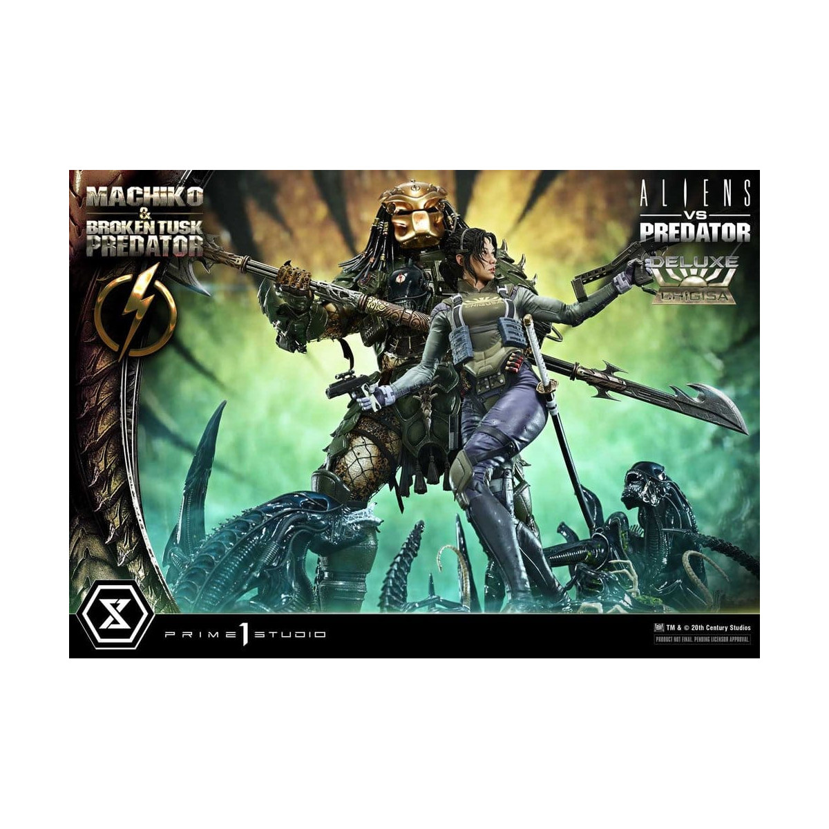 Prime 1 Studio - Aliens vs. Predator (cómic) - Machiko y Broken Tusk, versión DX Bonus, Ultimate Premium Masterline Series 1/4