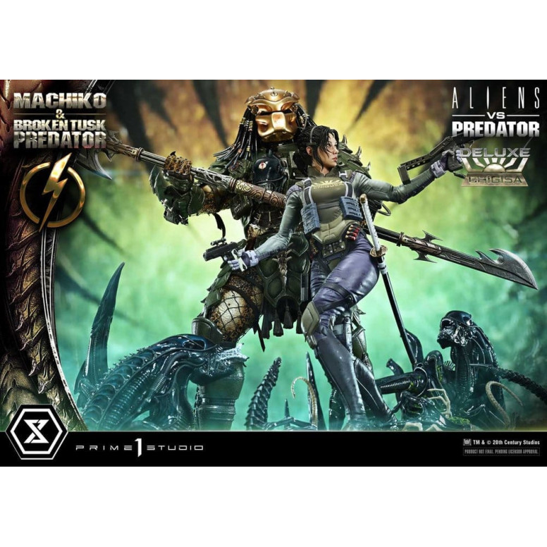 Prime 1 Studio - Aliens vs. Predator (cómic) - Machiko y Broken Tusk, versión DX Bonus, Ultimate Premium Masterline Series 1/4