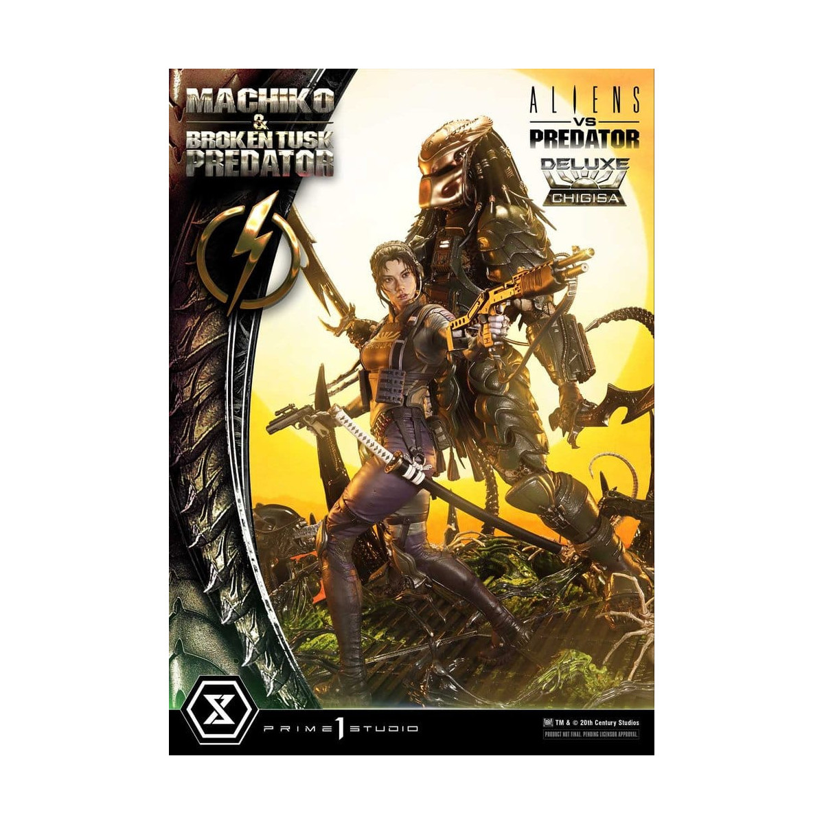Prime 1 Studio - Aliens vs. Predator (cómic) - Machiko y Broken Tusk, versión DX Bonus, Ultimate Premium Masterline Series 1/4