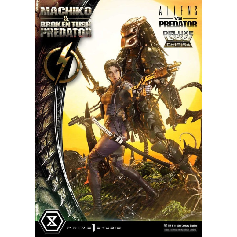 Prime 1 Studio - Aliens vs. Predator (cómic) - Machiko y Broken Tusk, versión DX Bonus, Ultimate Premium Masterline Series 1/4