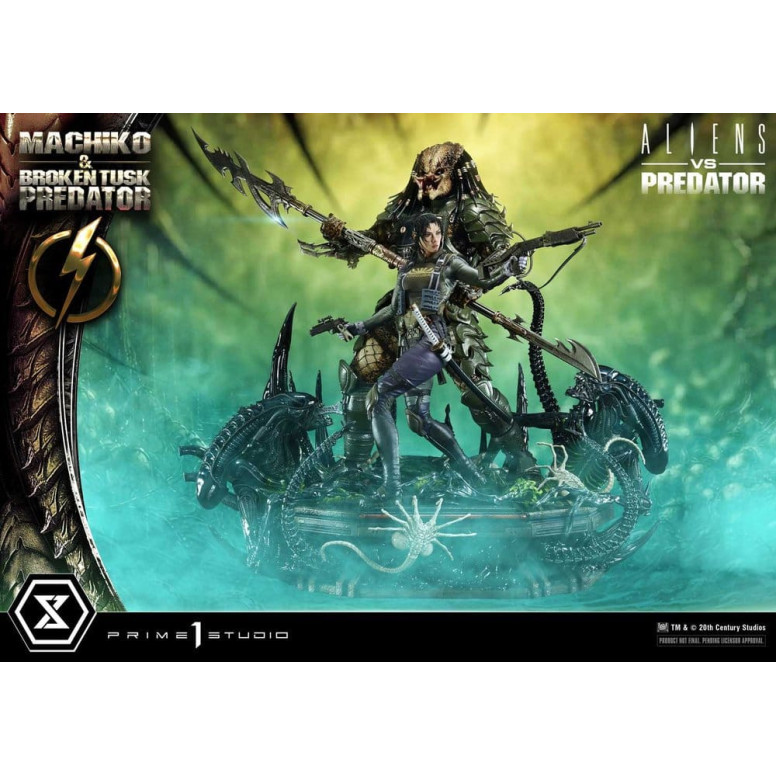 Prime 1 Studio - Aliens vs. Predator (cómic) - Machiko y Broken Tusk, versión DX Bonus, Ultimate Premium Masterline Series 1/4