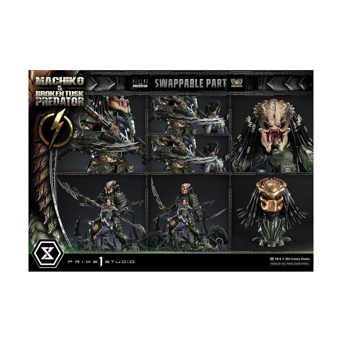 Prime 1 Studio - Aliens vs. Predator (cómic) - Machiko y Broken Tusk, versión DX Bonus, Ultimate Premium Masterline Series 1/4