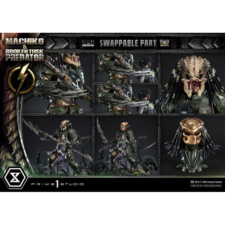 Prime 1 Studio - Aliens vs. Predator (cómic) - Machiko y Broken Tusk, versión DX Bonus, Ultimate Premium Masterline Series 1/4