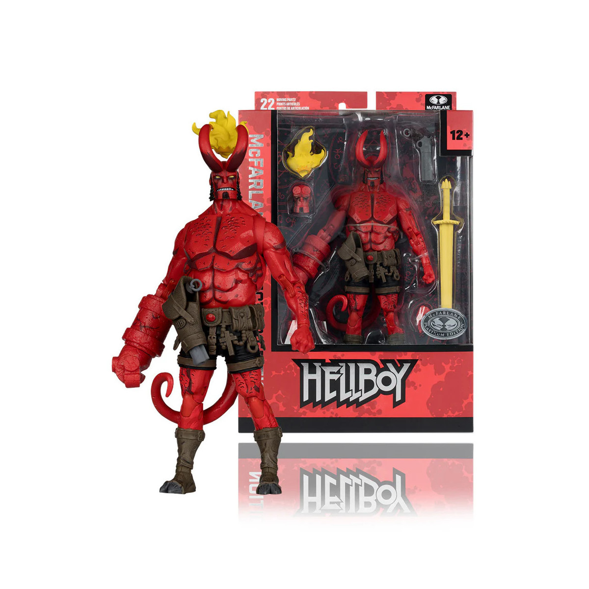Mc Farlane - Hellboy, edición de coleccionista, variante Chase, 1/12 - Edición Platino