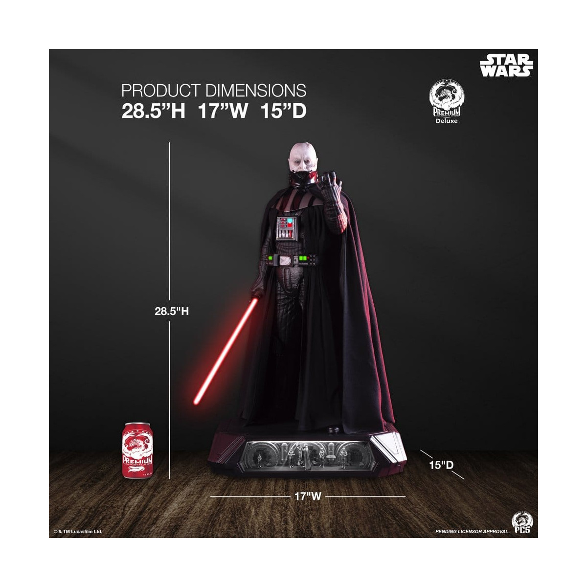 PCS Star Wars - Darth Vader, edición hiperrealista 1/3 - Premium Collectibles Studio