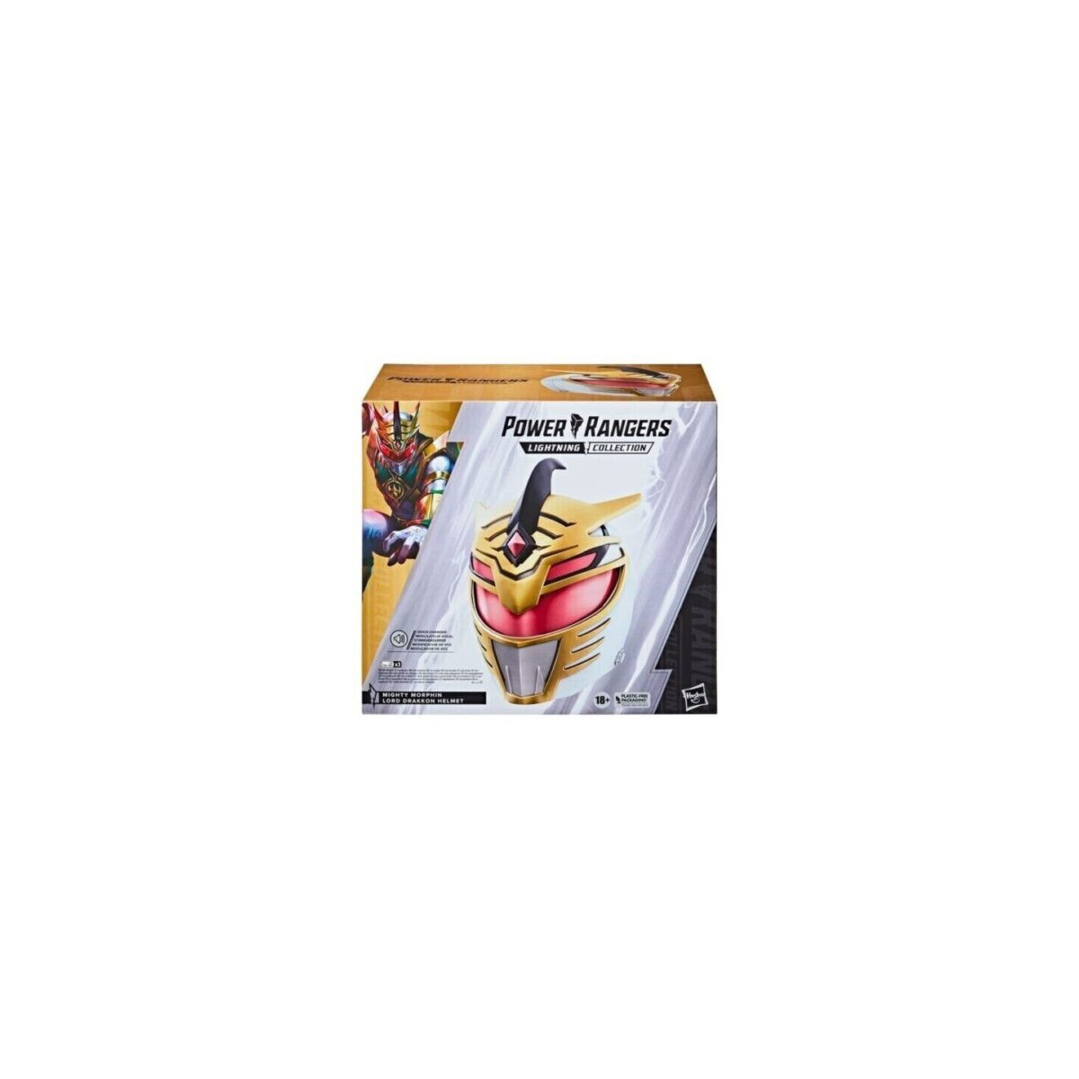 Hasbro - Casco Lord Drakkon 1:1 - Mighty Morphin Power Rangers, colección Lightning