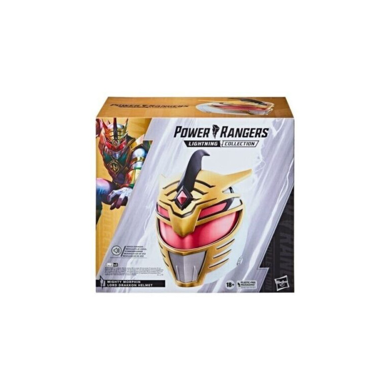 Hasbro - Casco Lord Drakkon 1:1 - Mighty Morphin Power Rangers, colección Lightning