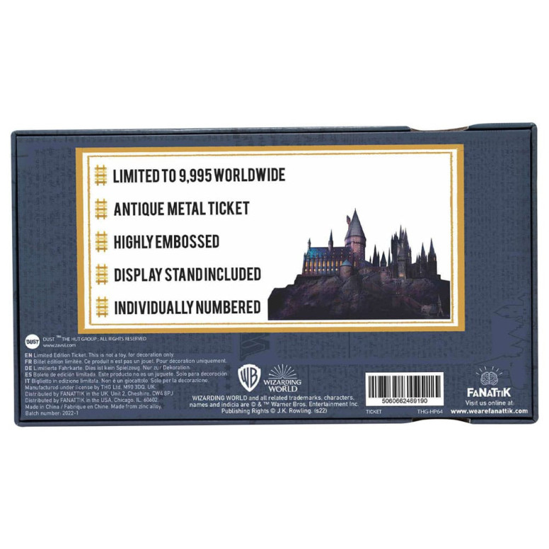 FaNaTtiK - Réplica del billete de tren de Hogwarts de Harry Potter, edición limitada
