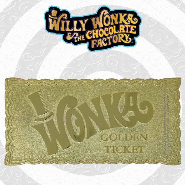 FaNaTtiK - Réplica de «Willy Wonka y la fábrica de chocolate», edición de coleccionista «Golden Ticket»