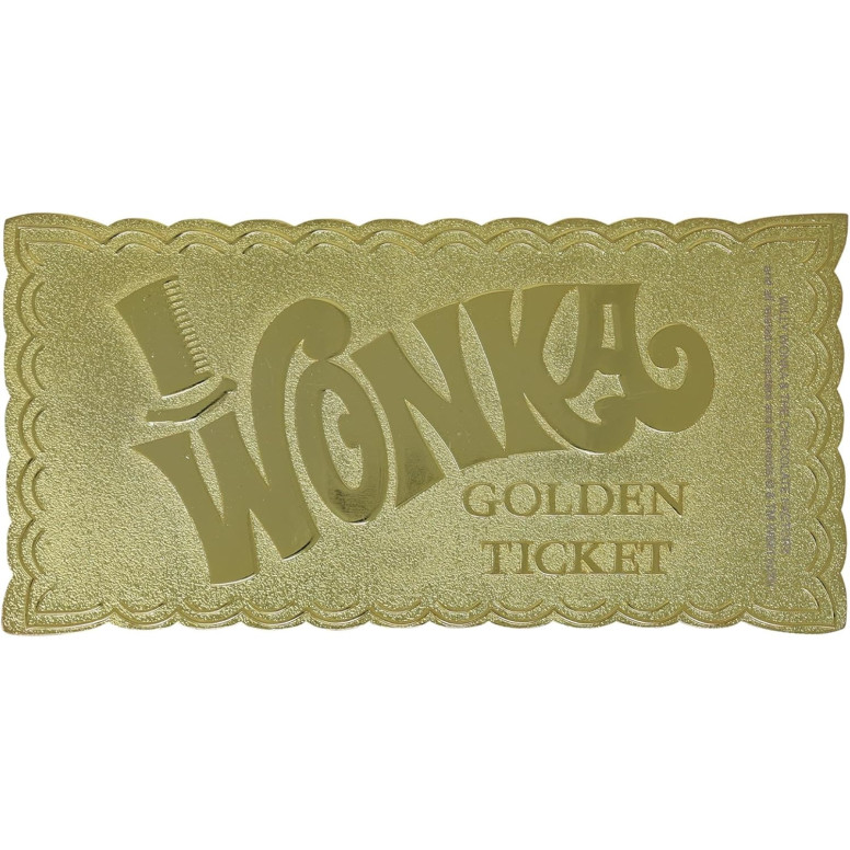 FaNaTtiK - Réplica de «Willy Wonka y la fábrica de chocolate», edición de coleccionista «Golden Ticket»