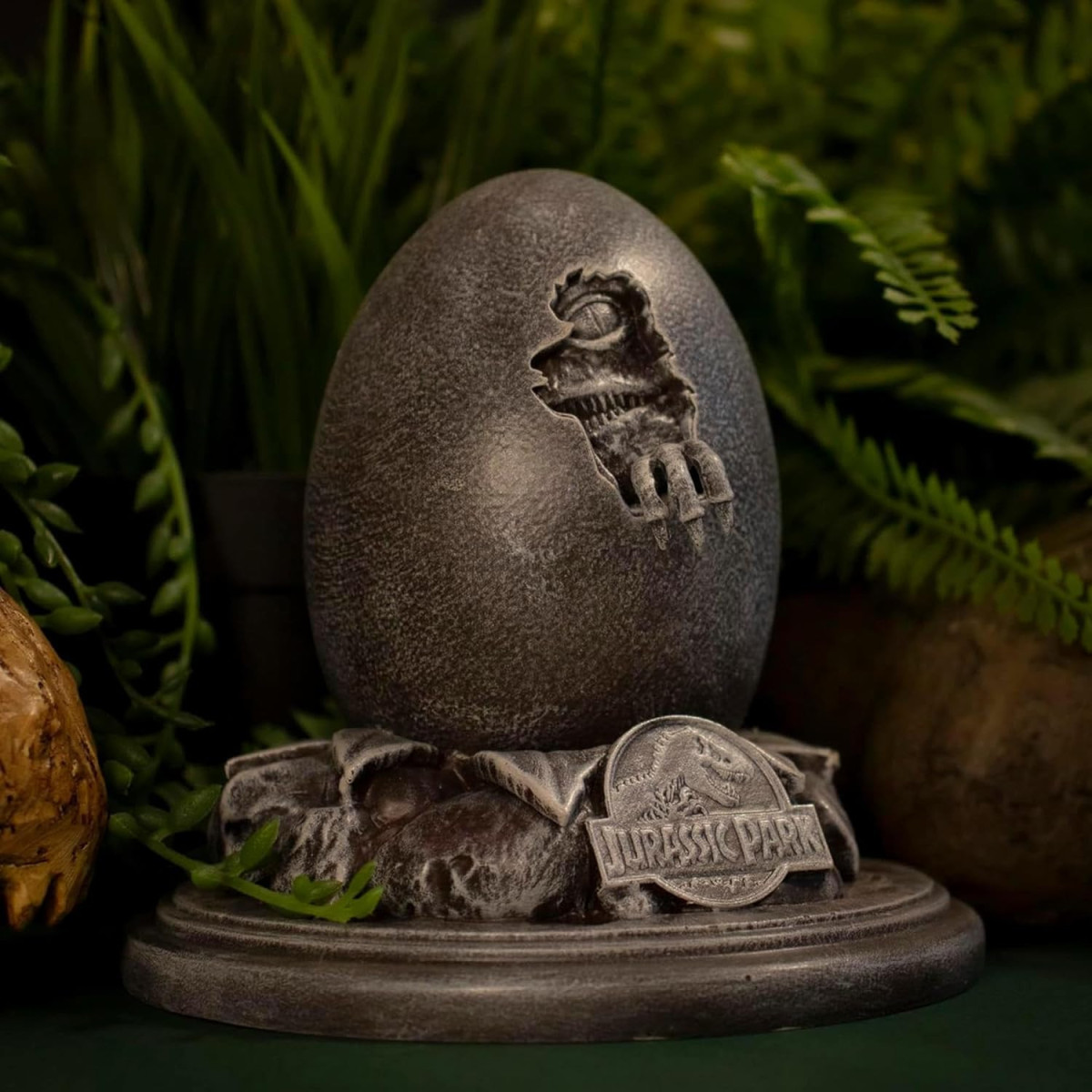 FaNaTtiK - Conjunto de réplicas del huevo y el bastón de John Hammond de « Jurassic Park », 30.º aniversario