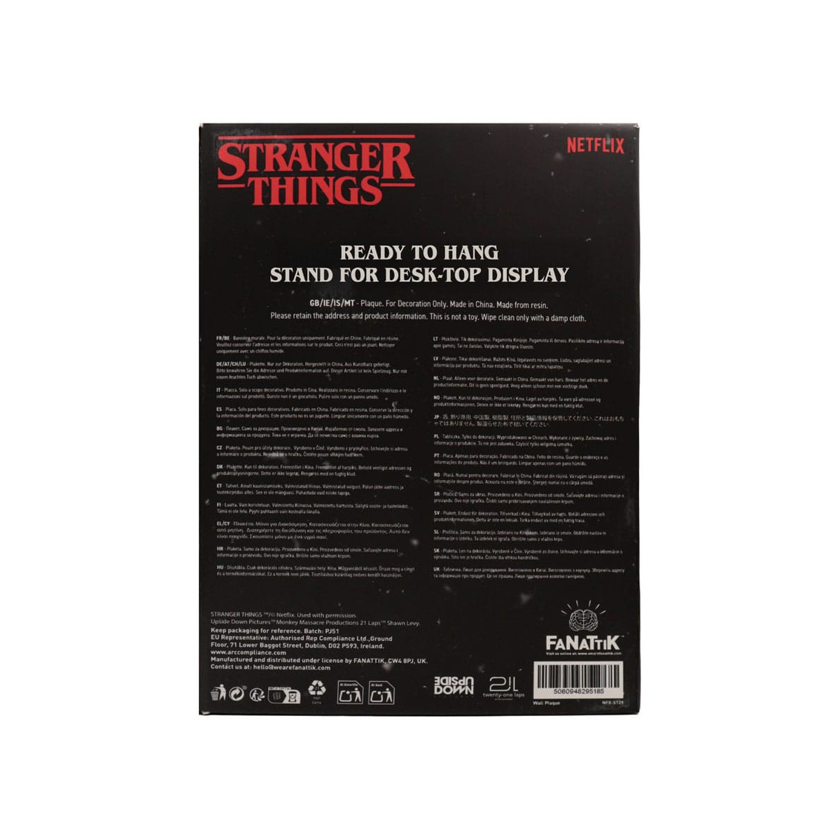 FaNaTtiK - Placa de resina con motivo de vitral de Creel House « Stranger Things »