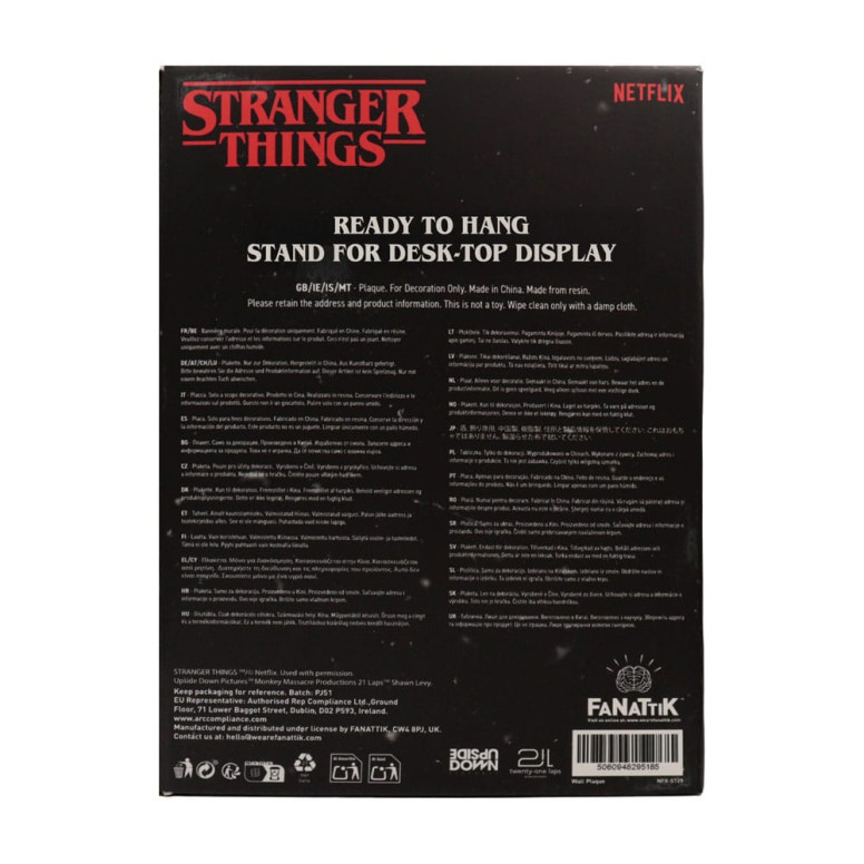 FaNaTtiK - Placa de resina con motivo de vitral de Creel House « Stranger Things »