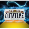 FaNaTtiK - Letrero metálico con réplica de la matrícula de «Regreso al futuro» - Matrícula del DeLorean «OUTATIME»