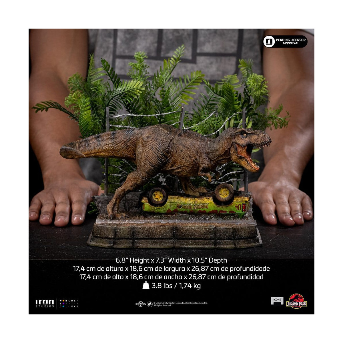 Iron Studios - Set A de T-Rex Breakout - Iconos de « Jurassic Park »