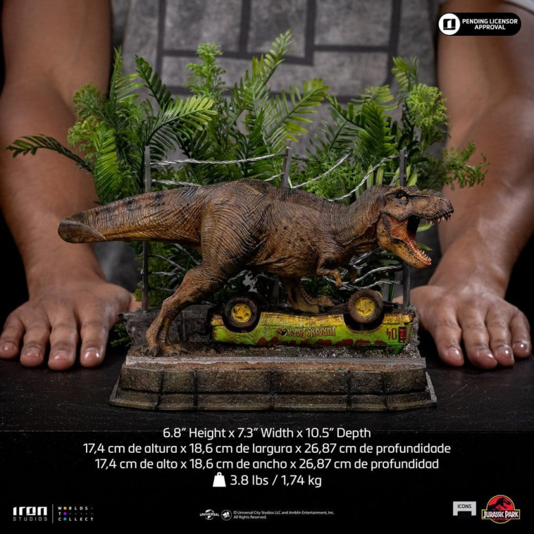 Iron Studios - Set A de T-Rex Breakout - Iconos de « Jurassic Park »
