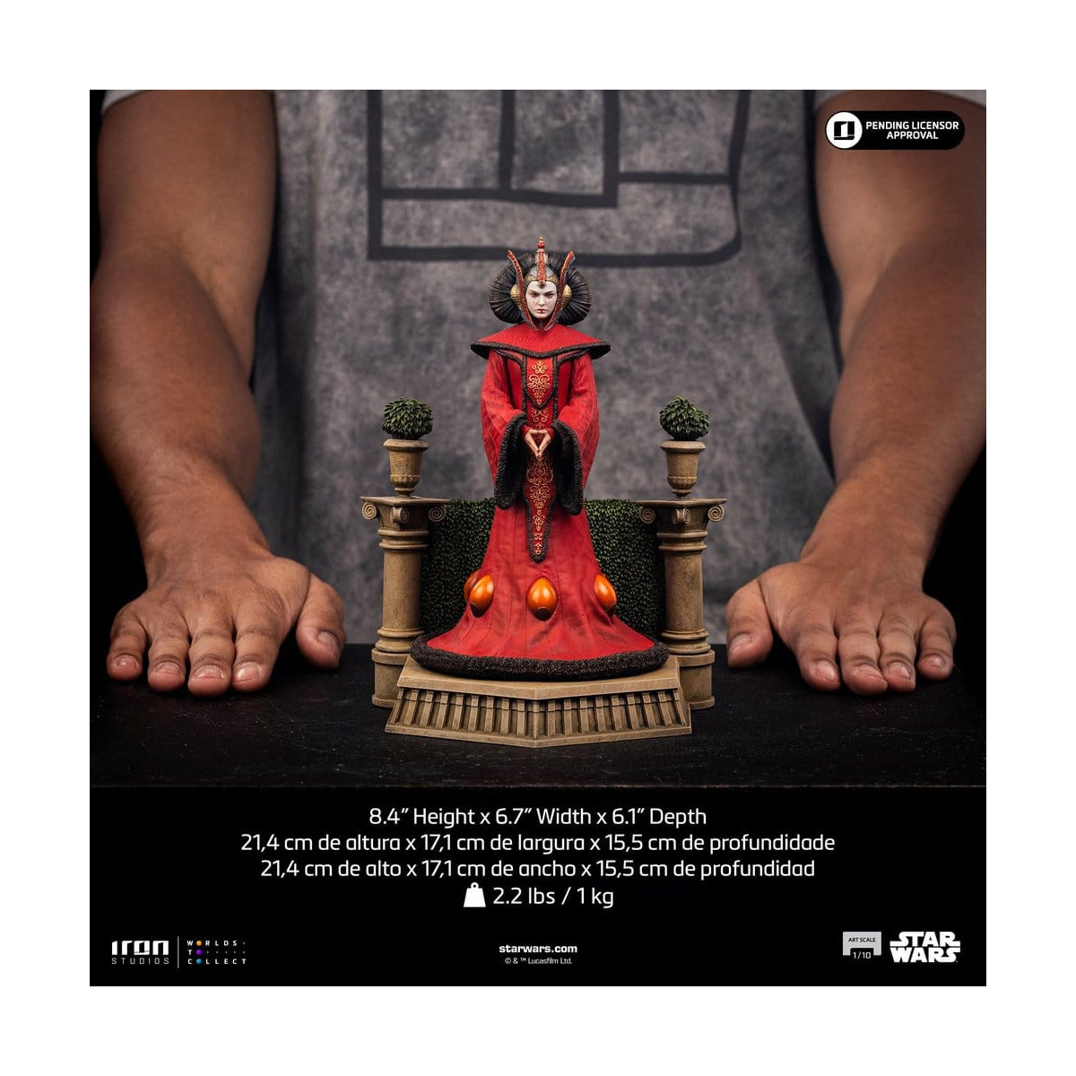 Iron Studios - Reina Amidala, escala artística 1/10 - Star Wars: Episodio I