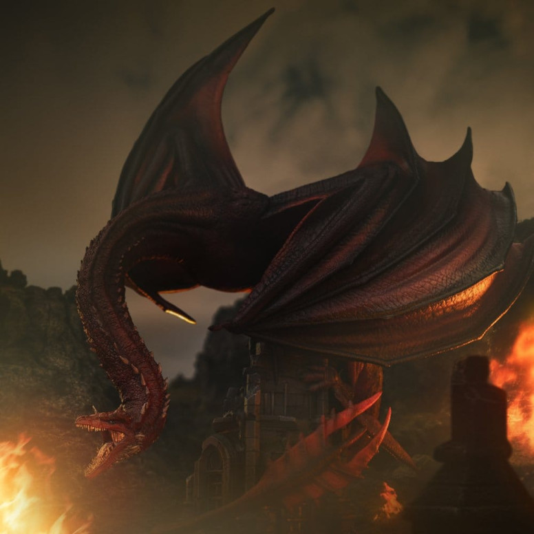 Iron Studios - La casa de los « Dragon » - Caraxes Icons
