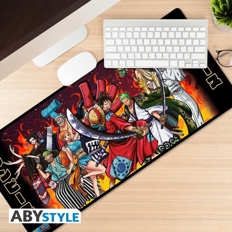 One Piece Alfombrilla de ratón XXL «La batalla de Wano» (90 x 40 cm)