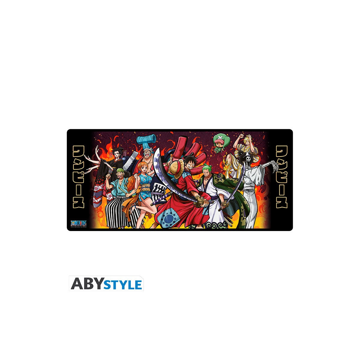 One Piece Alfombrilla de ratón XXL «La batalla de Wano» (90 x 40 cm)