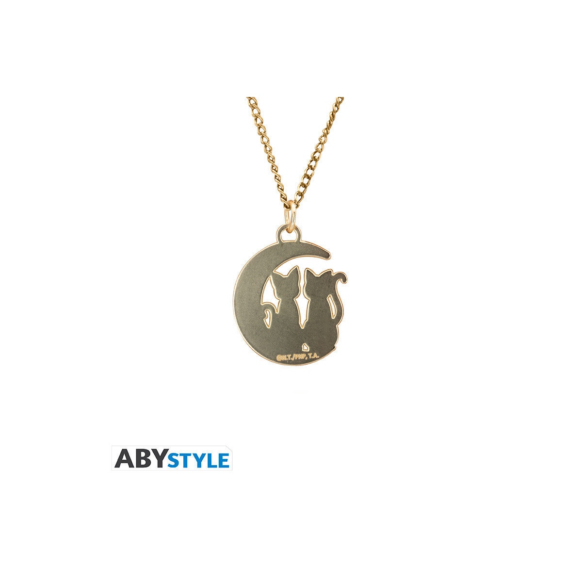 ABYstyle - Sailor Moon Collar con colgante «Gatos en la luna» - Luna y Artemisa