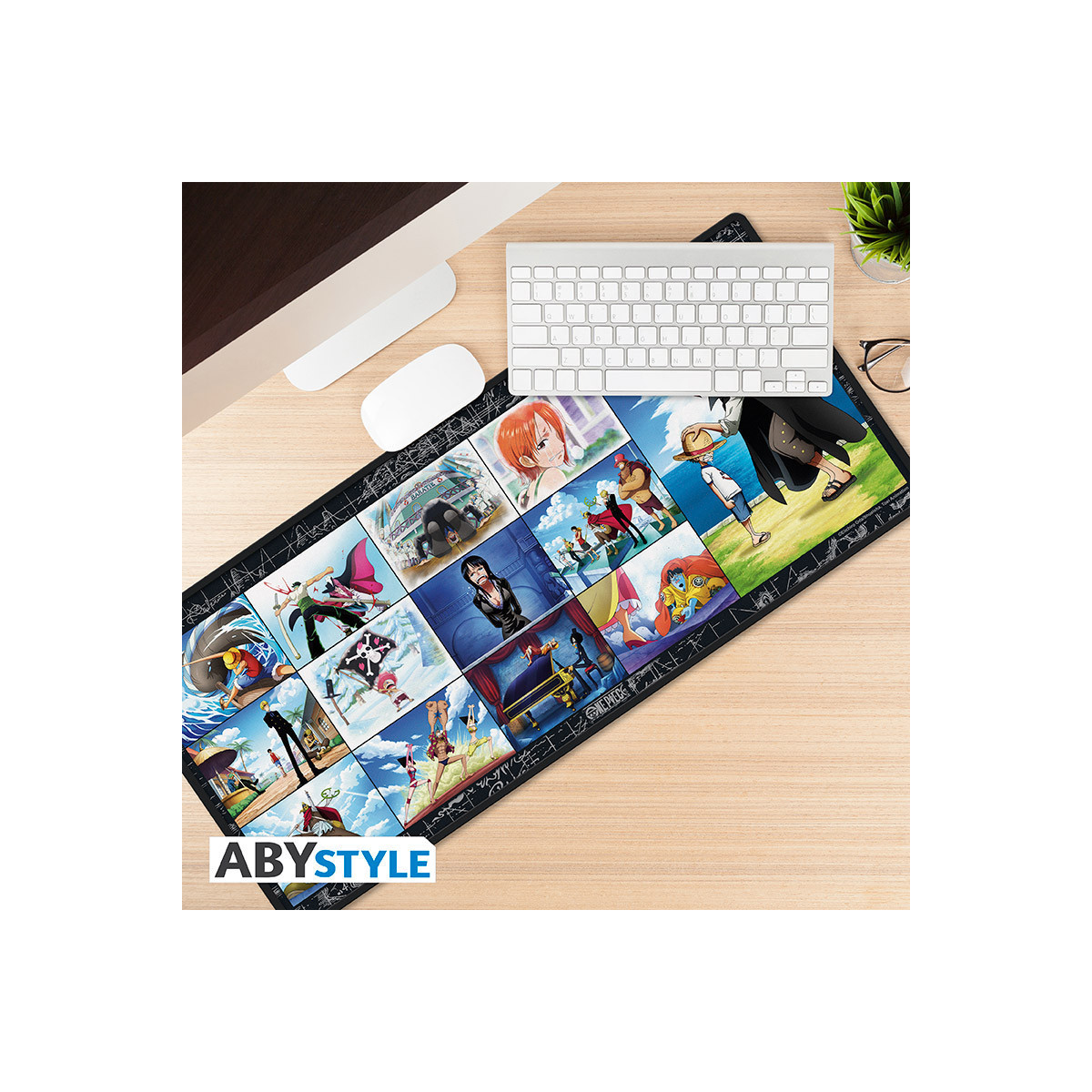 ABYstyle - One Piece Alfombrilla de ratón XXL «Recuerdos de la tripulación» (90 x 40 cm)