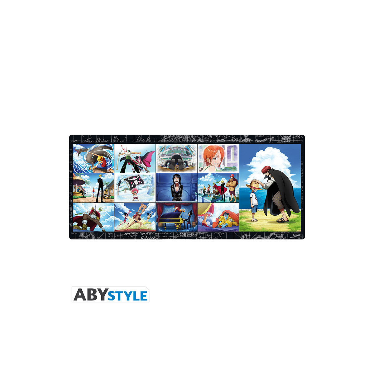 ABYstyle - One Piece Alfombrilla de ratón XXL «Recuerdos de la tripulación» (90 x 40 cm)