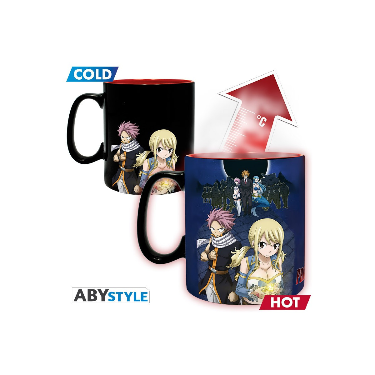 ABYstyle - Taza térmica « Fairy Tail » de Natsu y Lucy